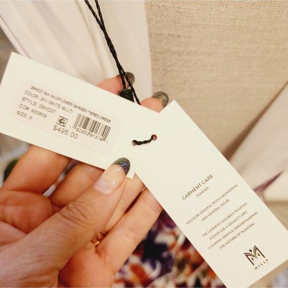 MILLY NEW FLORAL LAYERED MULTI COLORED DRESS SIZE 8 - Picture 6 of 6